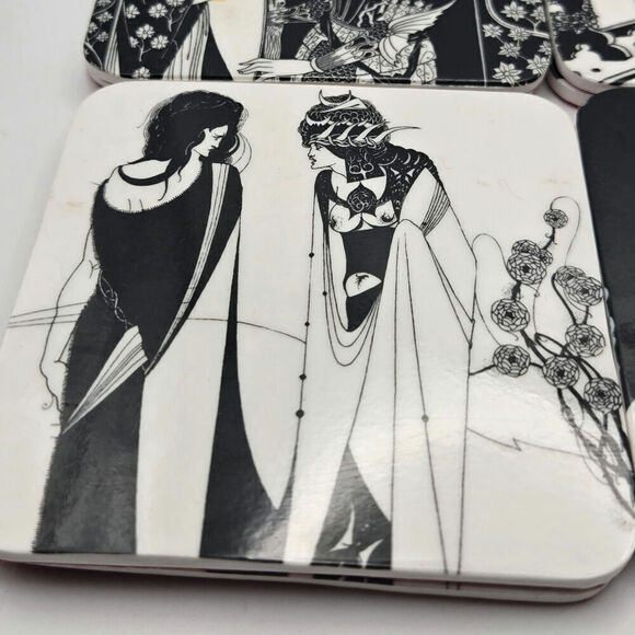 Aubrey Vincent Beardsley Art Prints on Coaster Pre-owned Total 12 - Picture 9 of 10